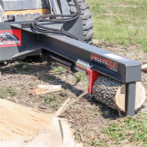 ultimate log splitter skid steer|skid loader log splitter attachment.